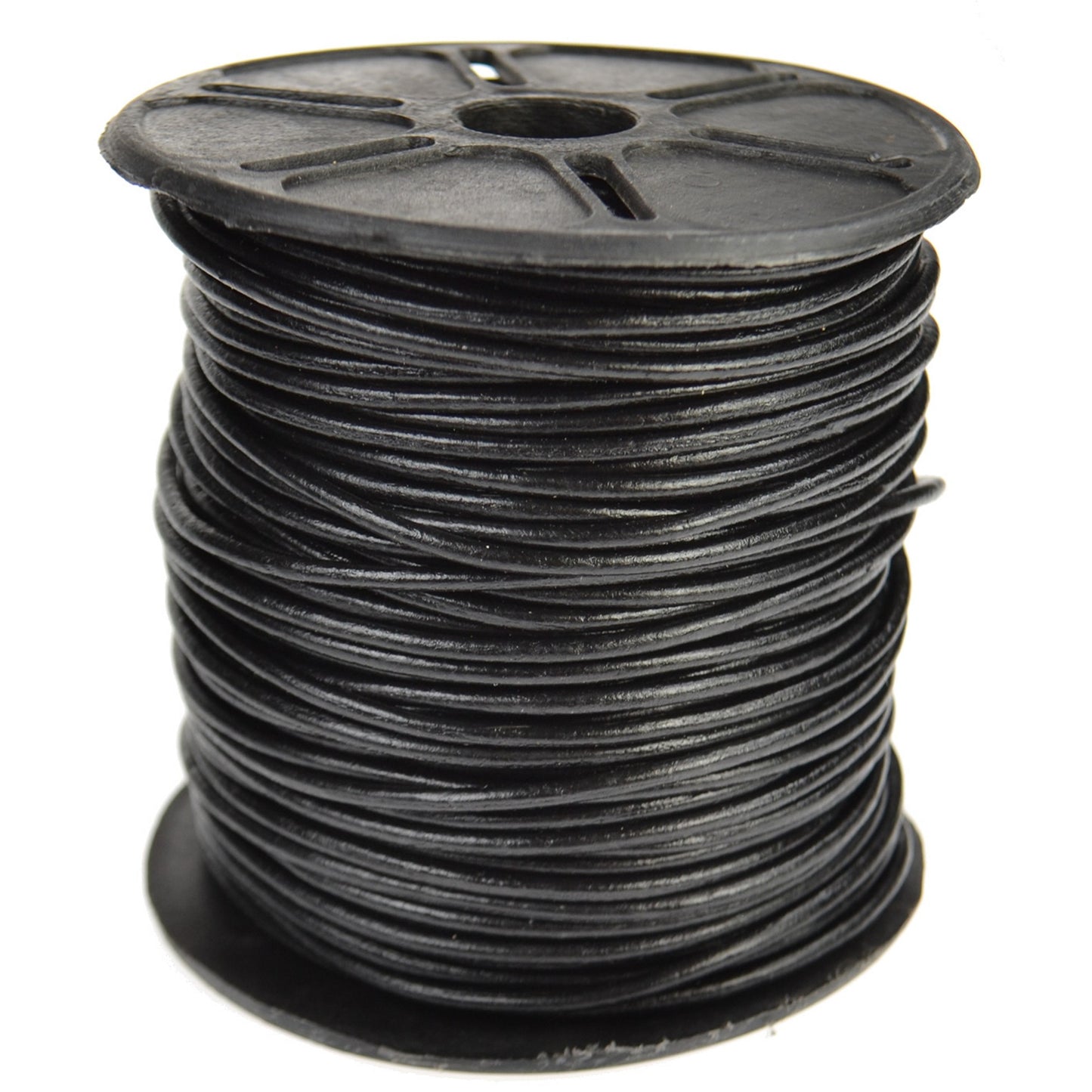 Thin leather Shoe Laces - Black 2mm