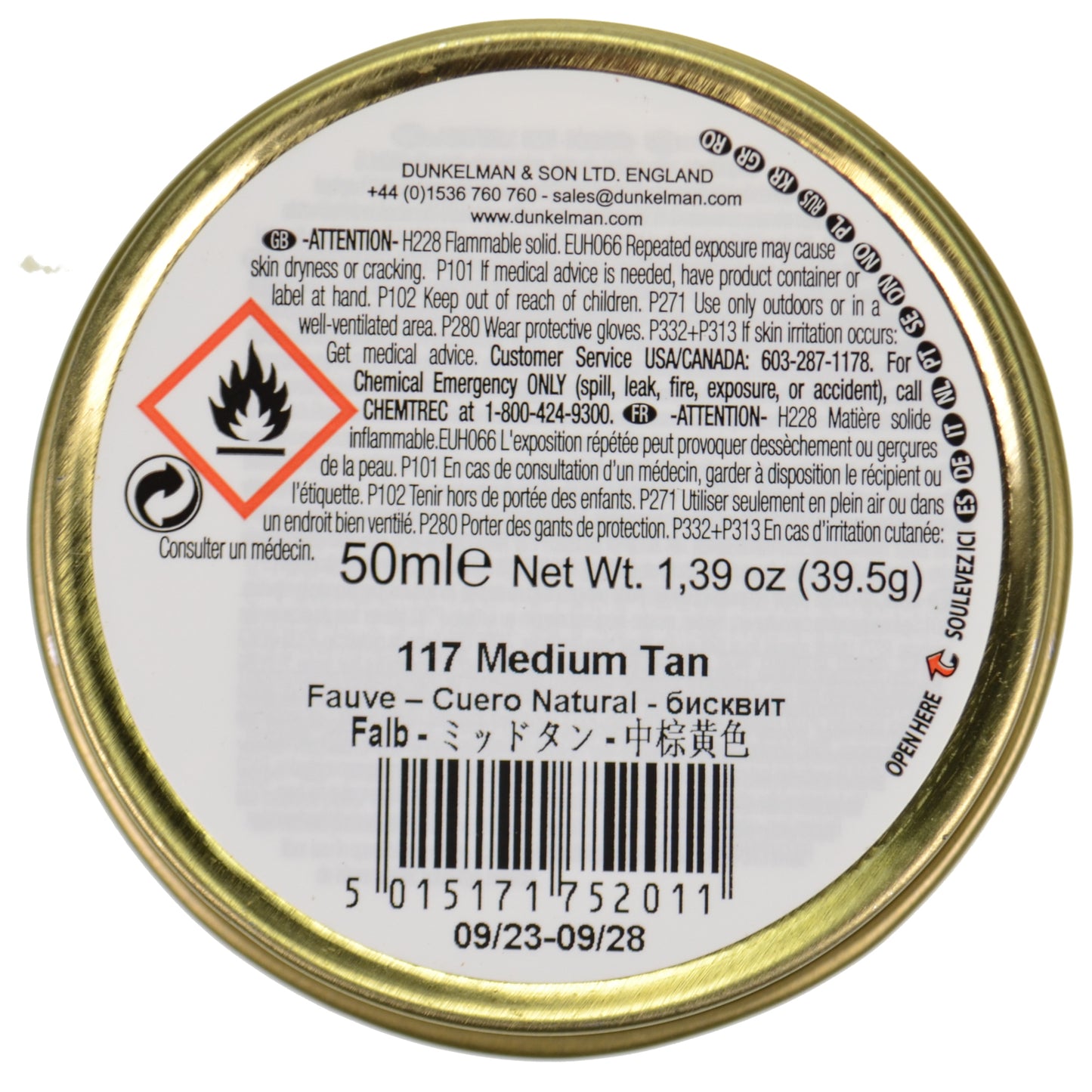 Dasco Wax Shoe Polish - Tan No. 117