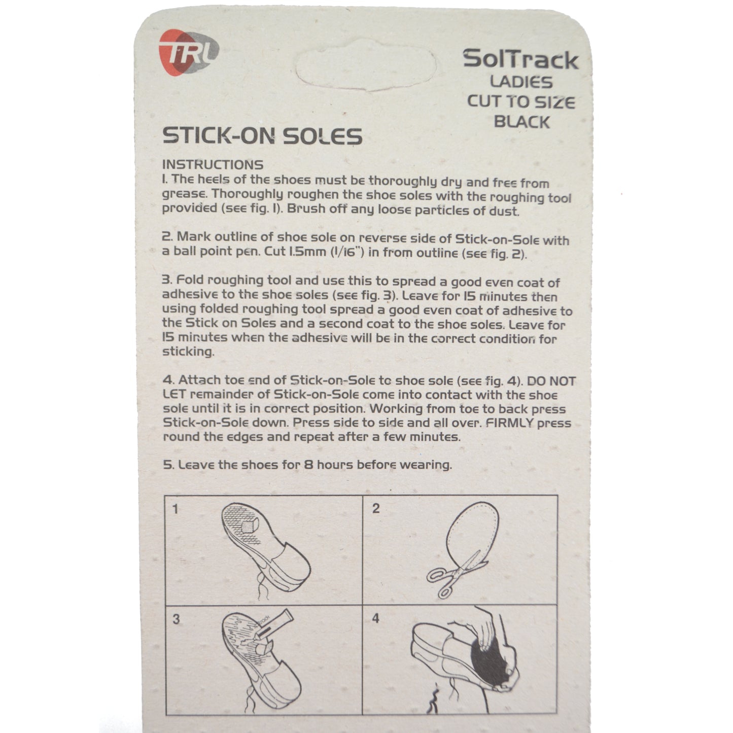 Ladies's Soltrack DIY Rubber Stick on Soles - Black