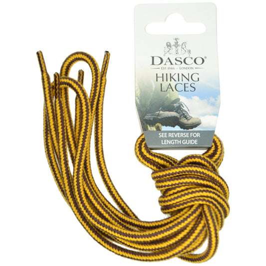 140cm Dasco Cord Hiking and Walking Boot Shoe Laces - Yellow & Brown