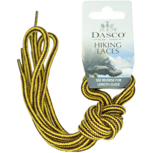 140cm Dasco Cord Hiking and Walking Boot Shoe Laces - Yellow & Teak