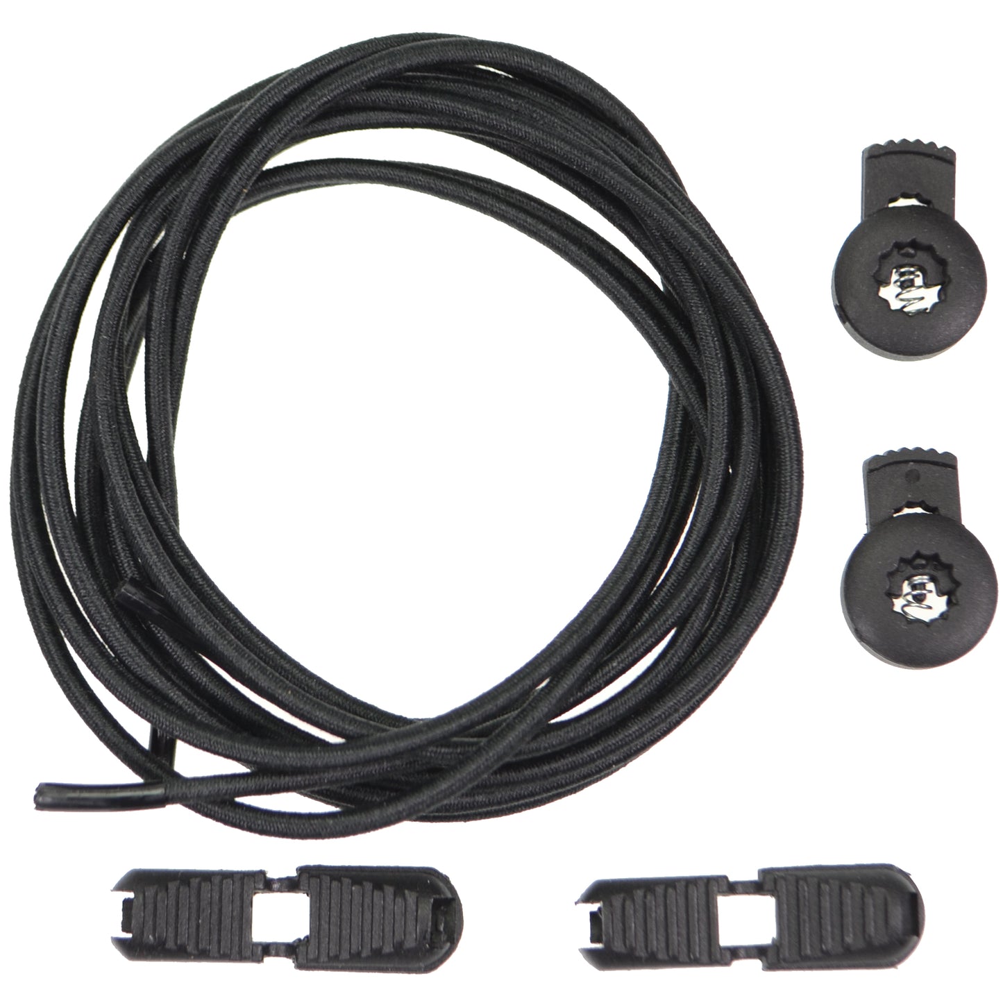 120cm Pull-Tie Elastic Shoe and Boot Laces - Black