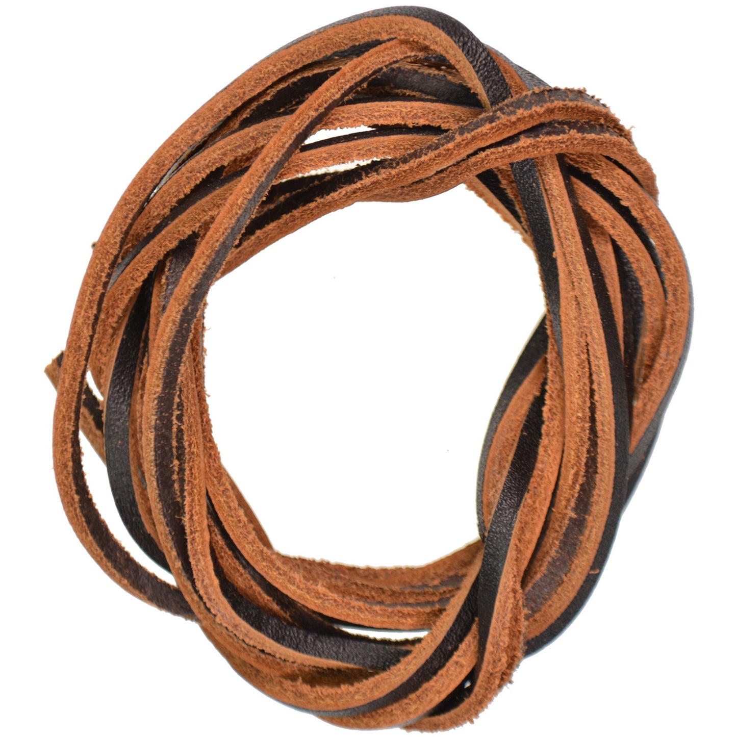 120cm Leather Shoe Laces - Brown - 4mm