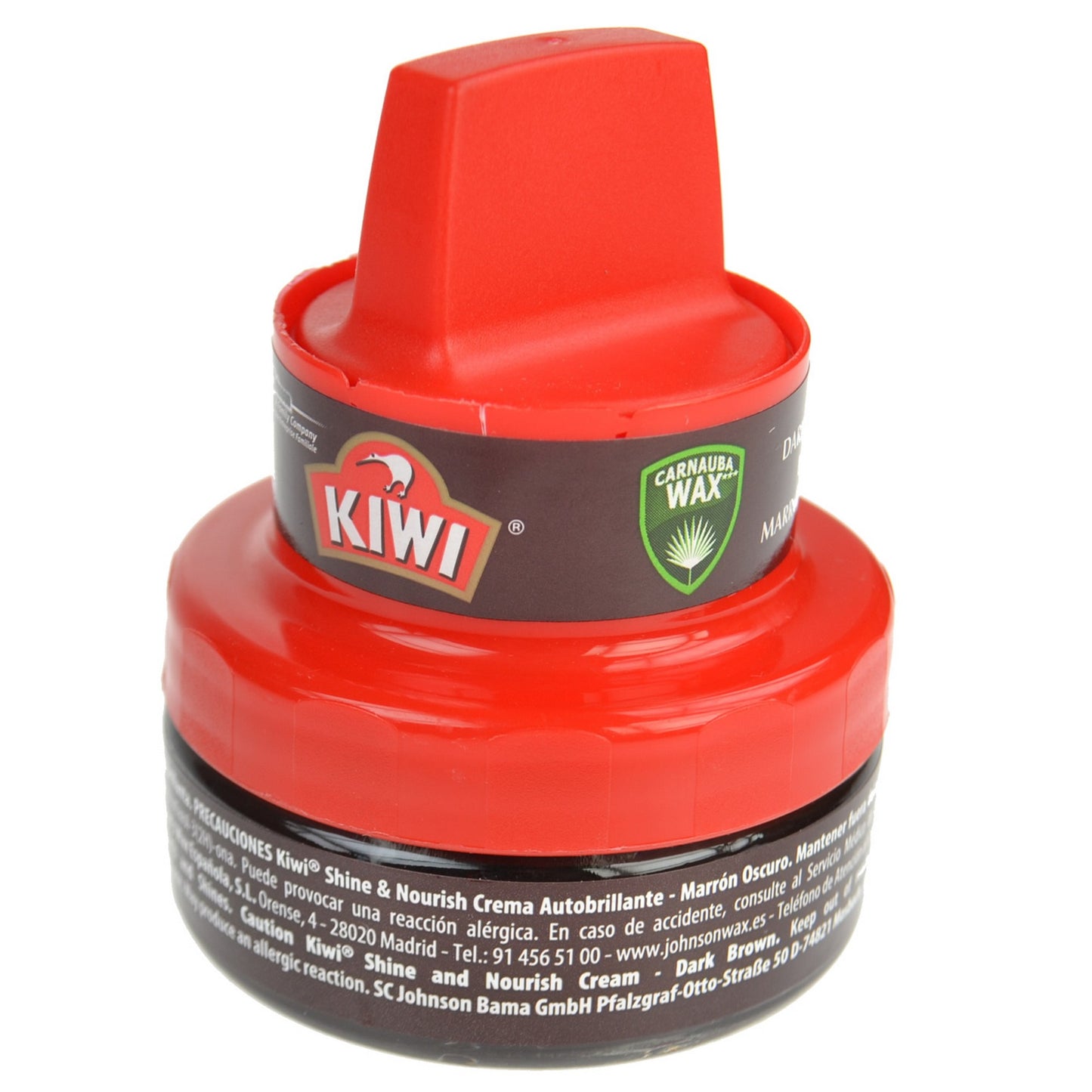 Kiwi Shine & Nourish Cream Shoe Polish with Applicator - Dark Brown