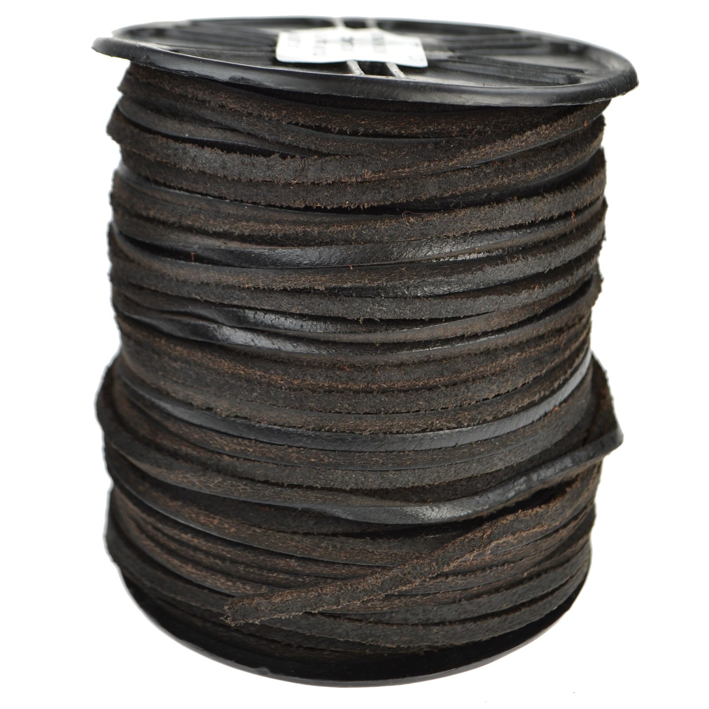 Square Cut Leather Lace - Black