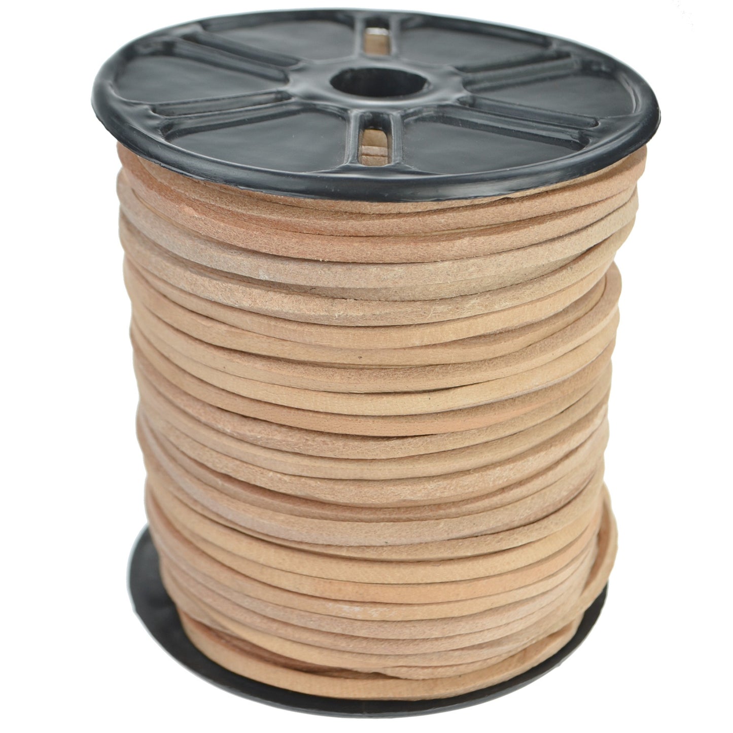 Square Cut Leather Lace - Natural