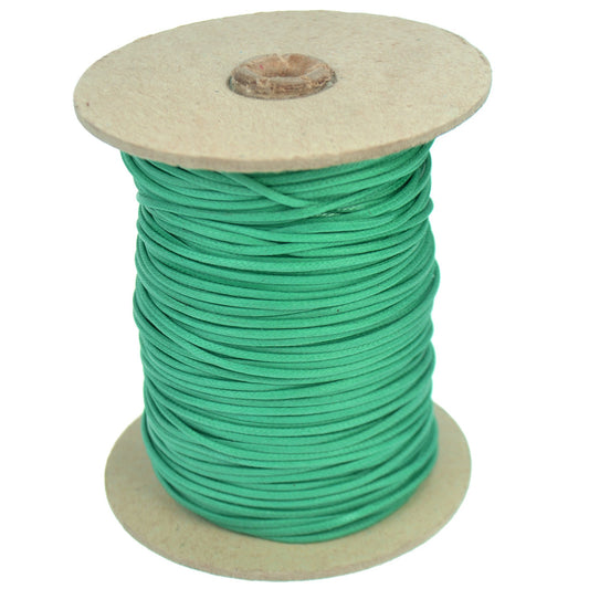 Round Wax Cotton Shoe Laces - Light Green (per metre)
