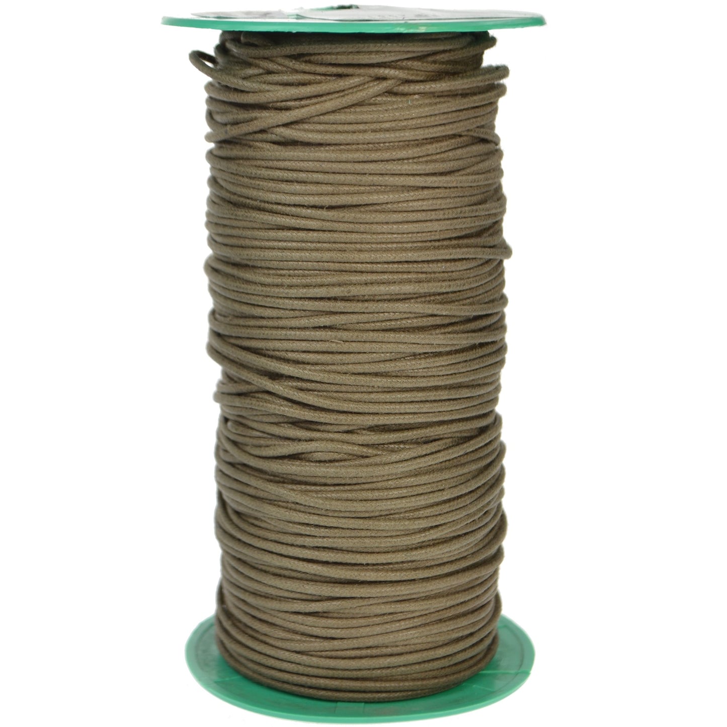 Round Wax Cotton Shoe Laces - Olive Green (per metre)