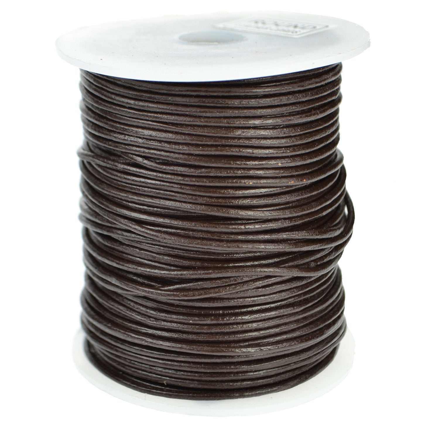 Thin Round Leather Shoe Laces - Polished Dark Brown 2mm