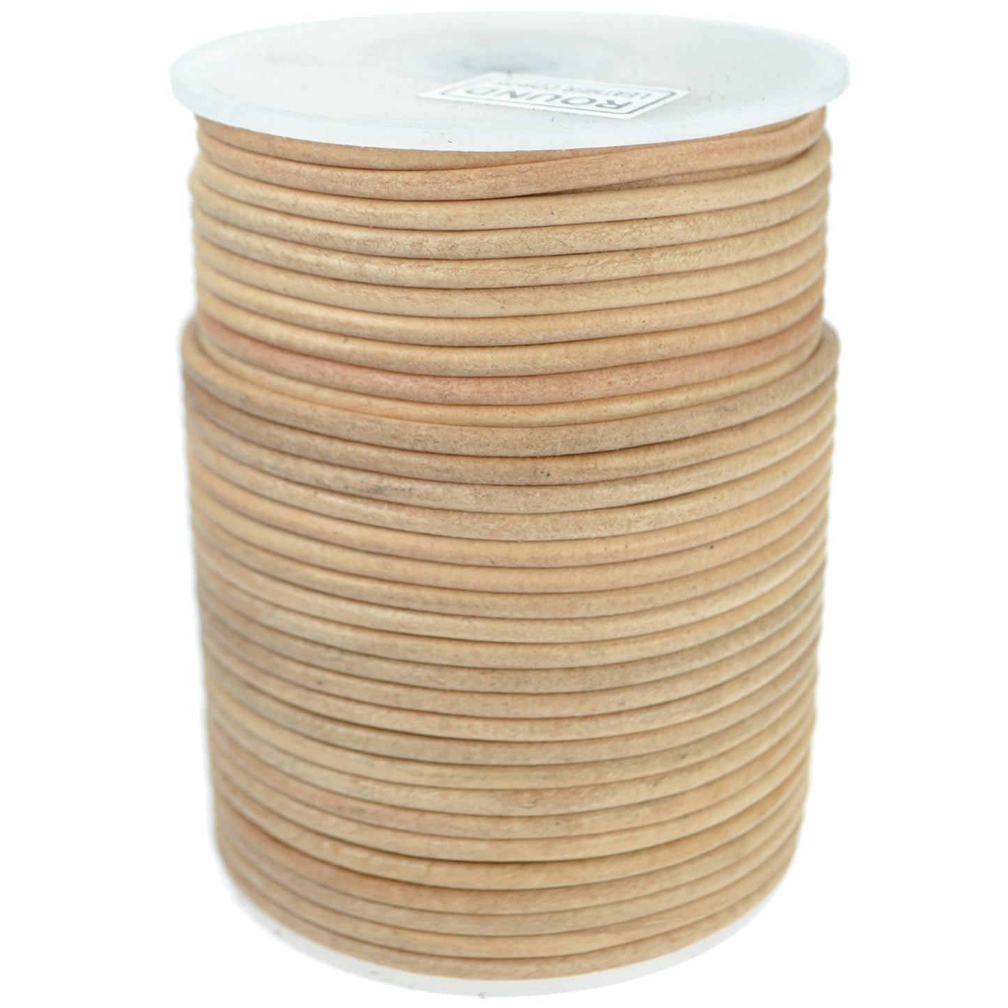 Round Leather Shoe Laces - Natural 3mm