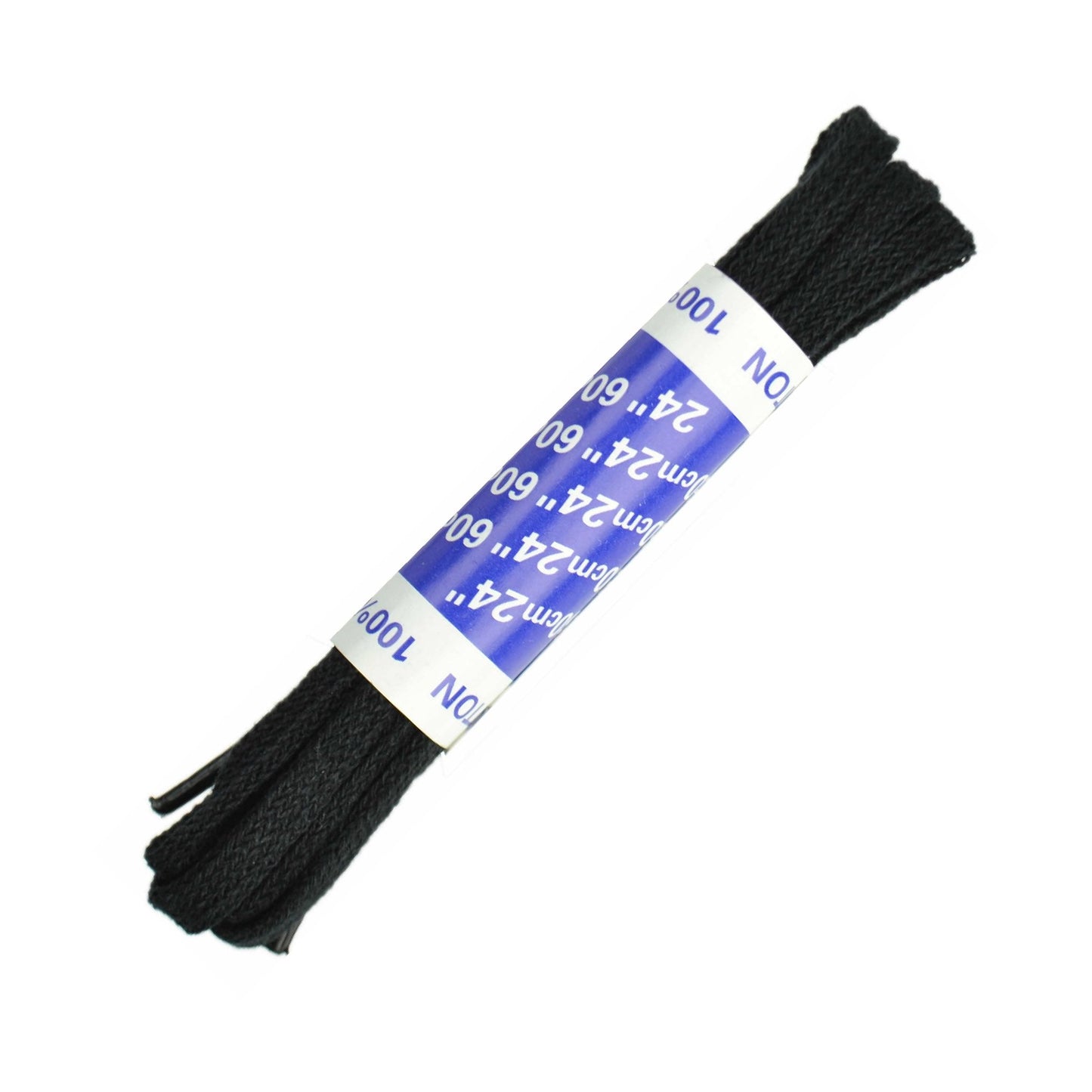 60cm Flat Shoe Laces - Black 5mm