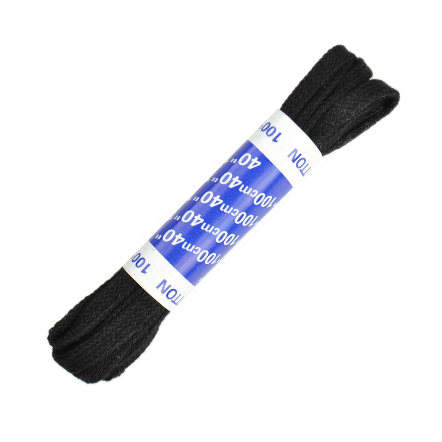 100cm Flat Shoe Laces - Black 5mm