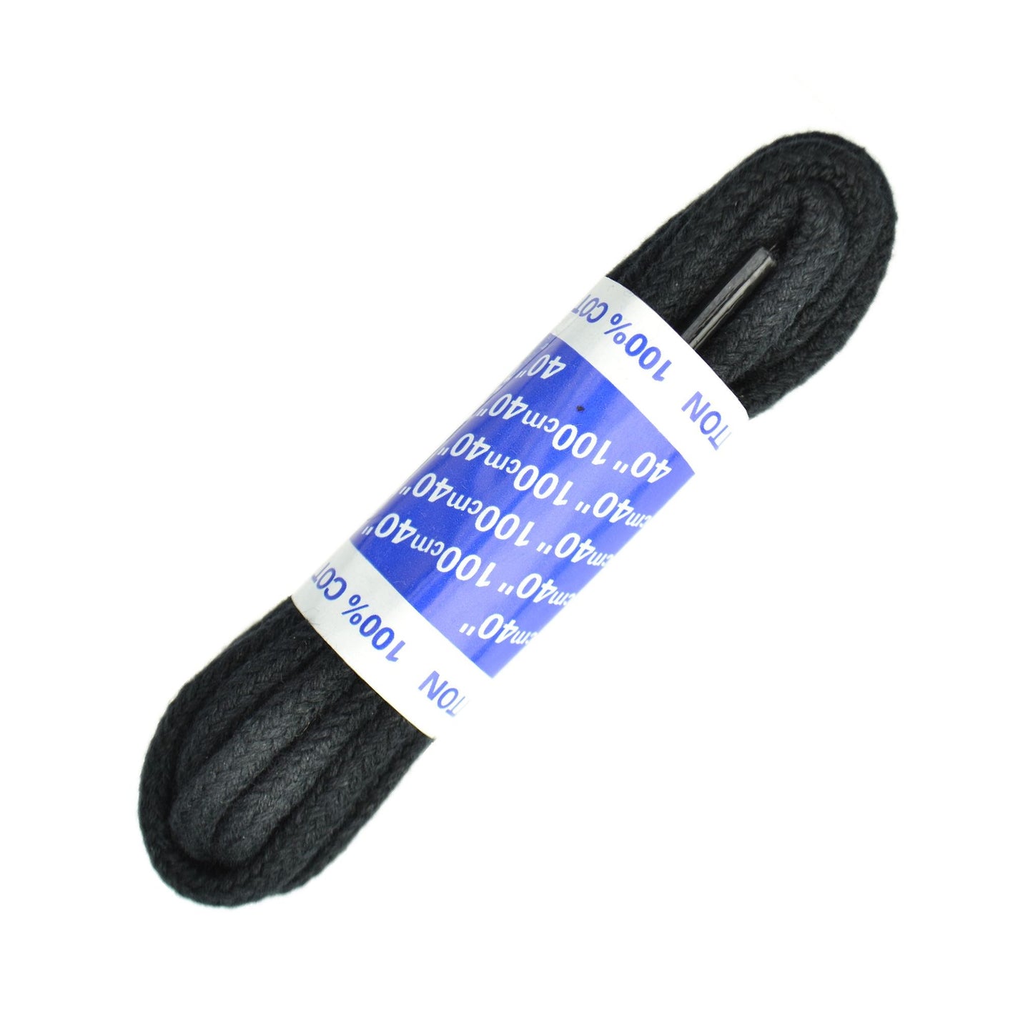 100cm Cord Shoe Laces - Black 4mm cotton