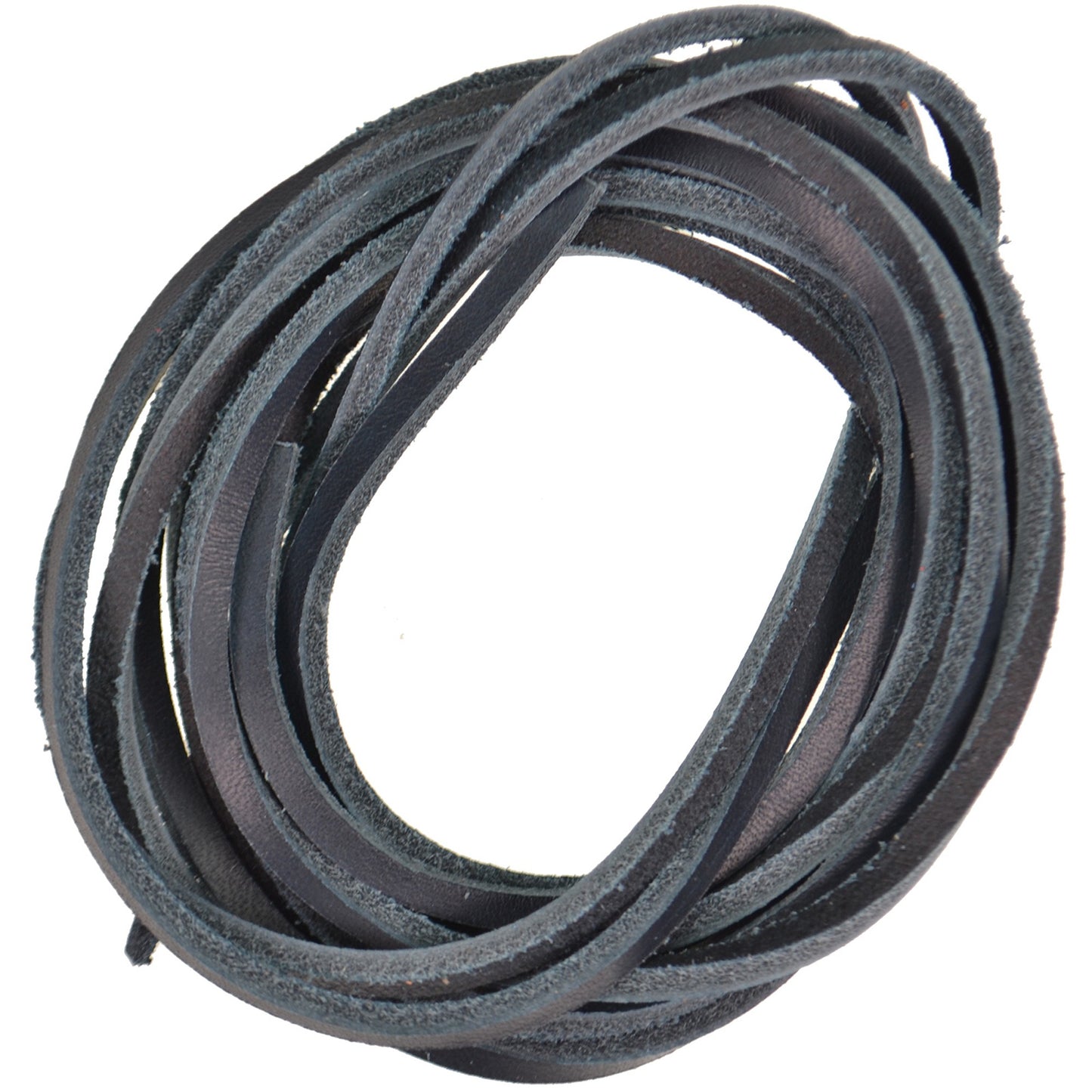 120cm Leather Shoe Laces - Blue