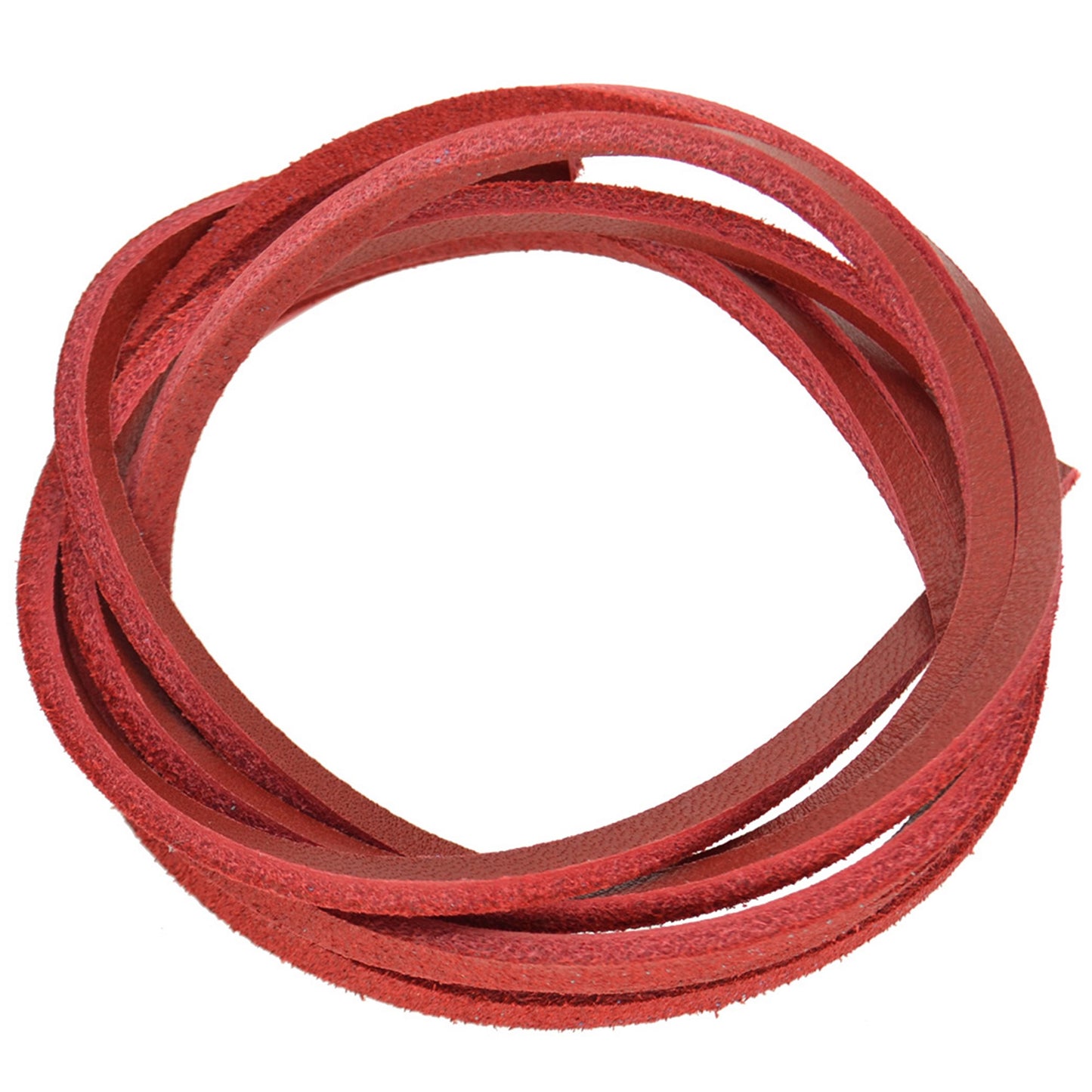 120cm Leather Shoe Laces - Red