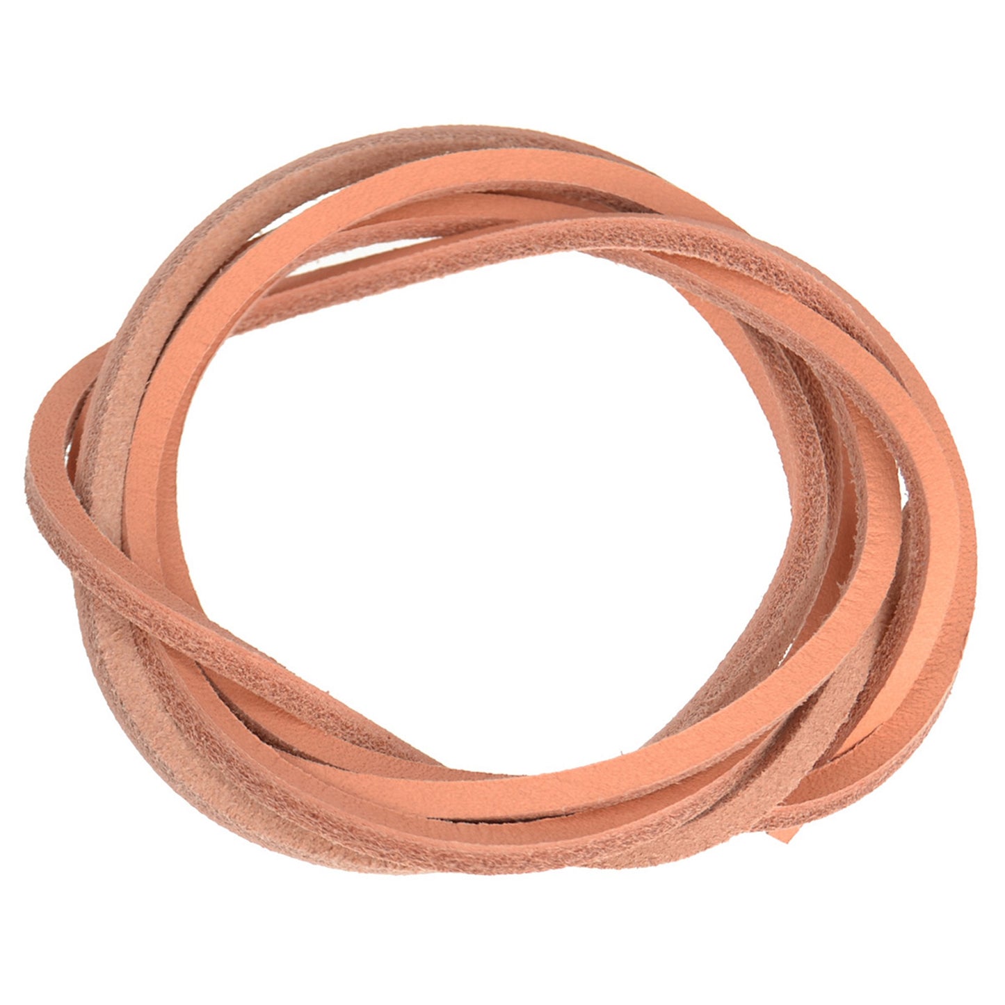 120cm Leather Shoe Laces - Peach