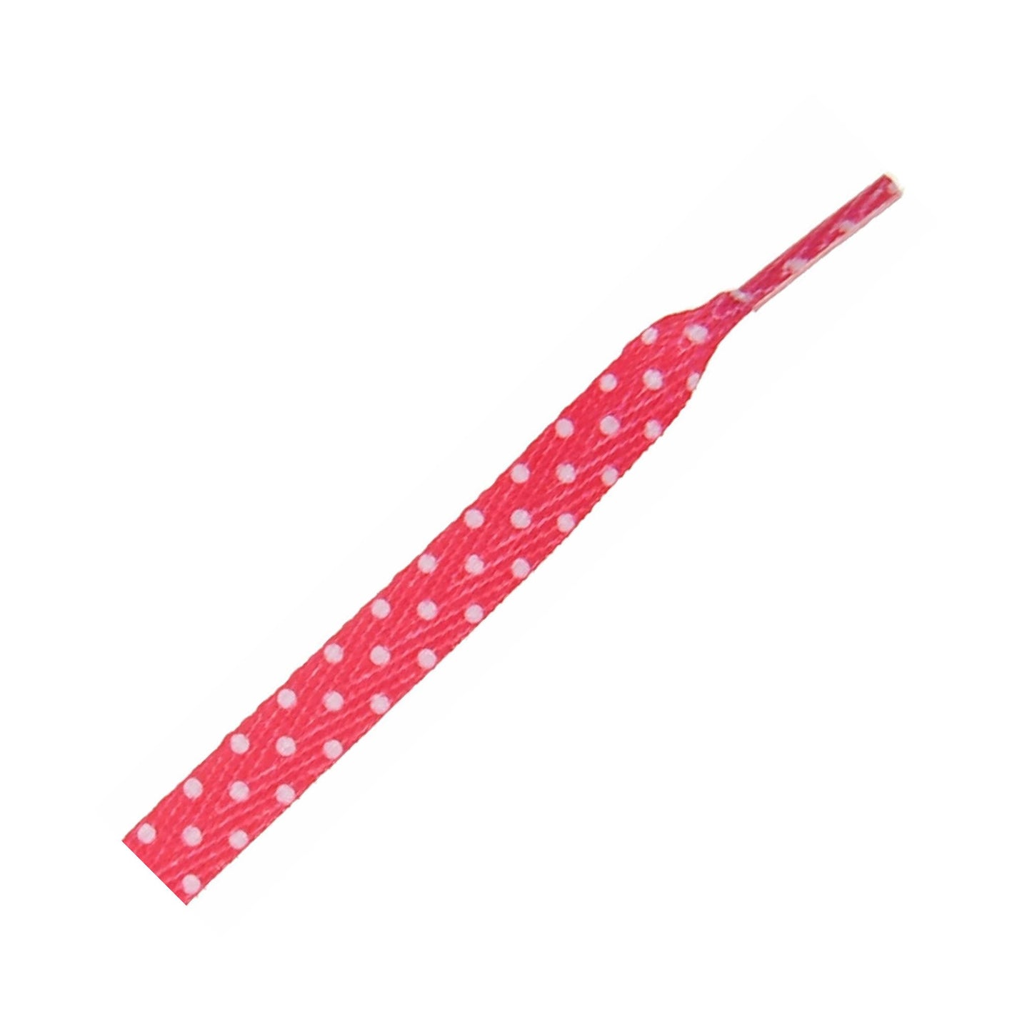 100cm Fashion Shoe Laces - Red polka dot. 10mm.