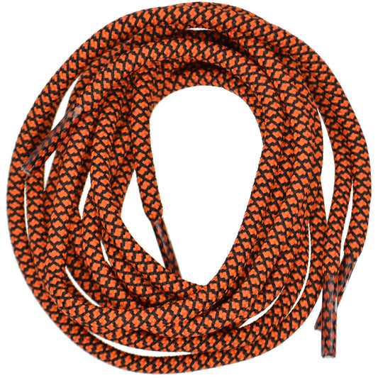 150cm Orange-Black Honeycomb rope Shoe Laces
