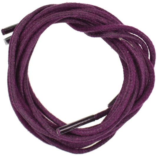 75cm Wax Round Shoe Laces - Purple 3mm
