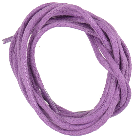75cm Wax Round Shoe Laces - Lilac / Lavender 2mm