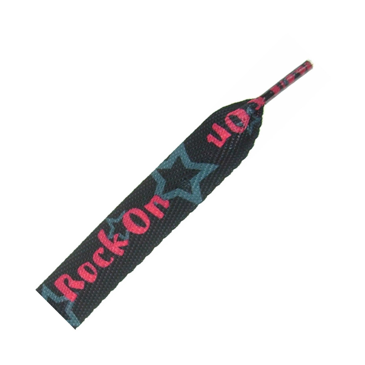 100cm Fashion Ribbon Shoe Laces - 'Rock On' 15mm.