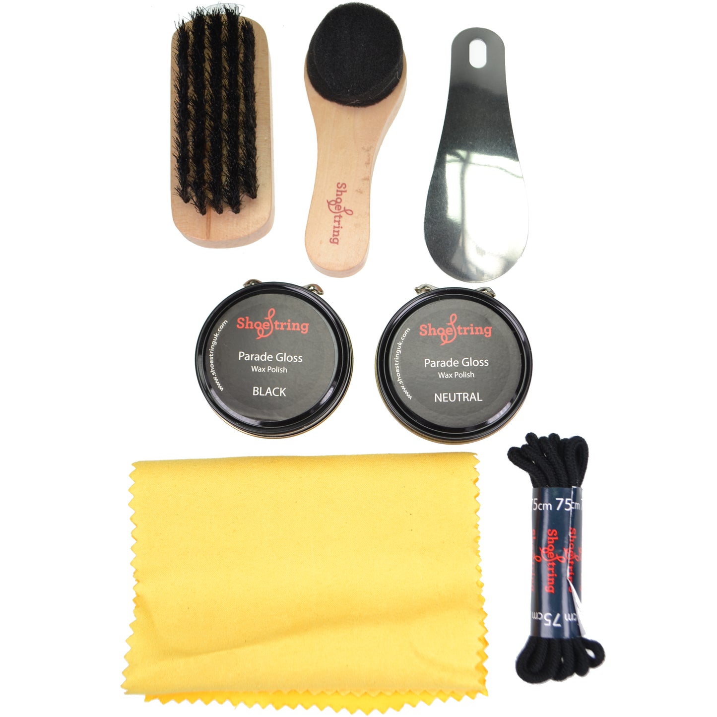 Shoe Cleaning Kit - Barrel Shaped Leather Style Shoe Cleaning Kit with Contents