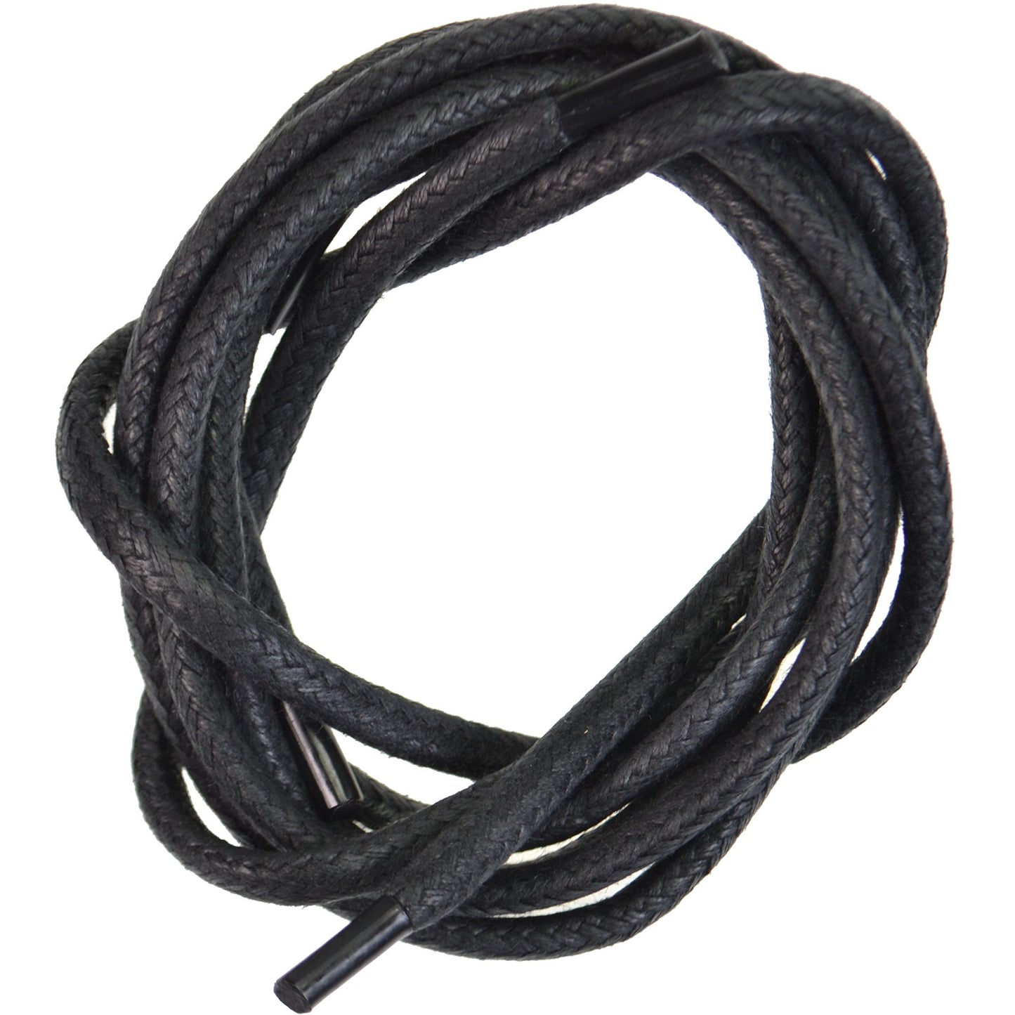 90cm Worksite Wax Heavy Duty Shoe Laces - Black