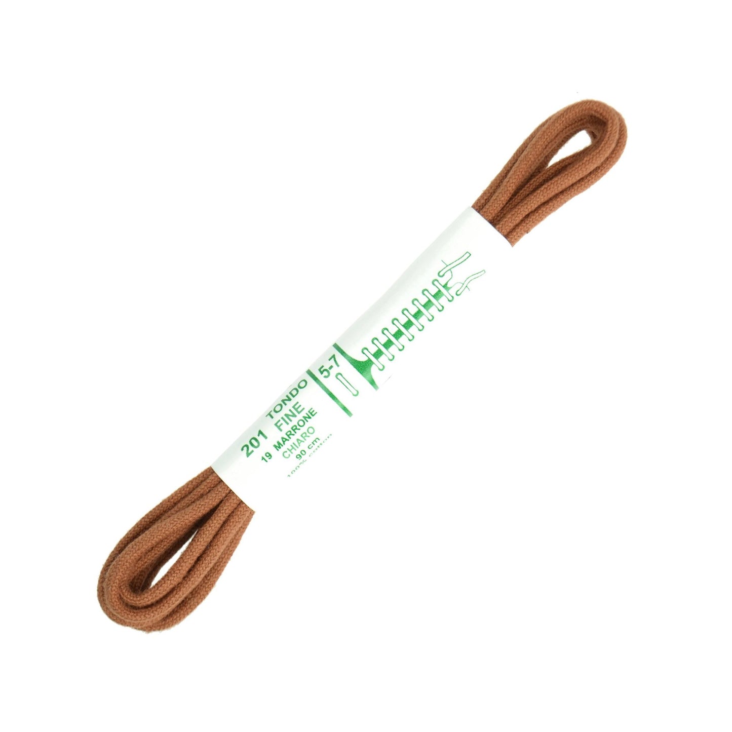 90cm Premium Round Shoe Laces - Tan 2mm