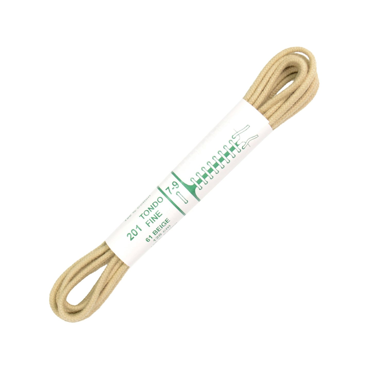 120cm Premium Round Shoe Laces - Beige 2mm