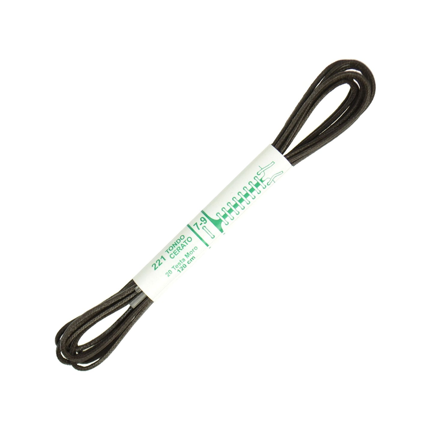 120cm Premium Wax Round Shoe Laces - Dark Brown 2mm