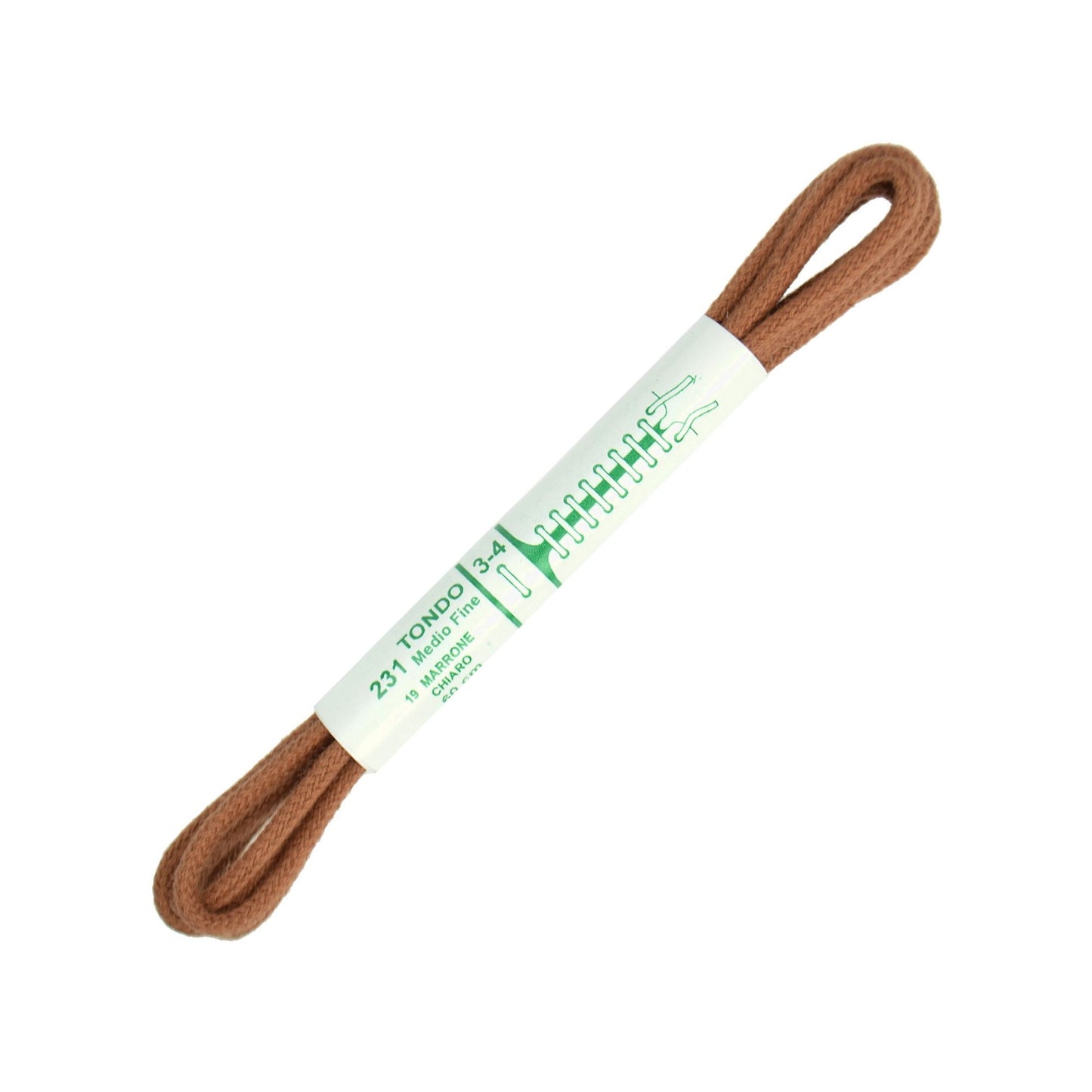 60cm Premium Round Shoe Laces - Tan 2.5mm