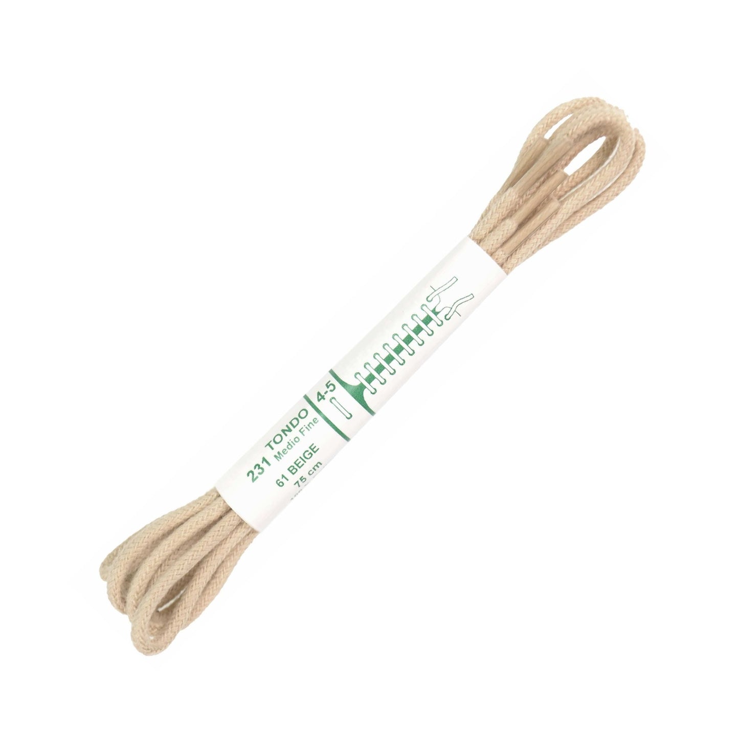 75cm Premium Round Shoe Laces - Beige 2.5mm