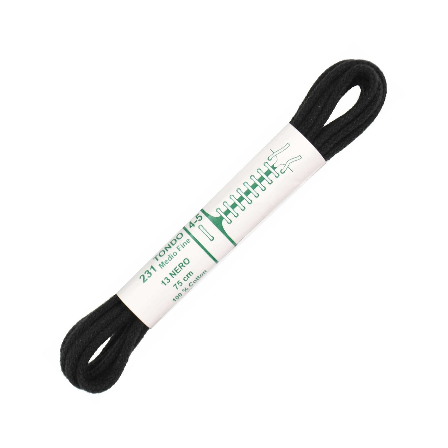 75cm Premium Round Shoe Laces - Black 2.5mm