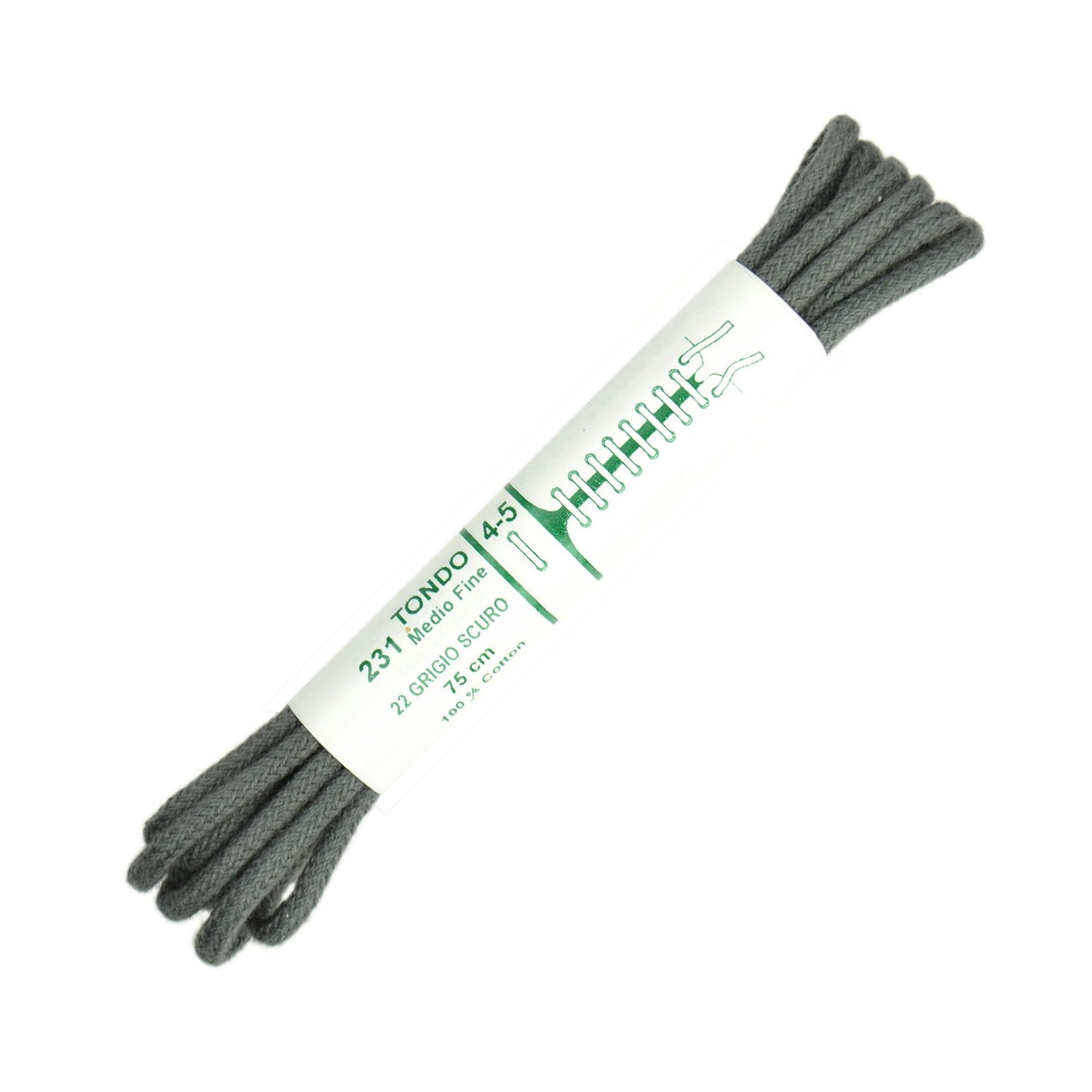 75cm Premium Round Shoe Laces - Dark Grey 2.5mm