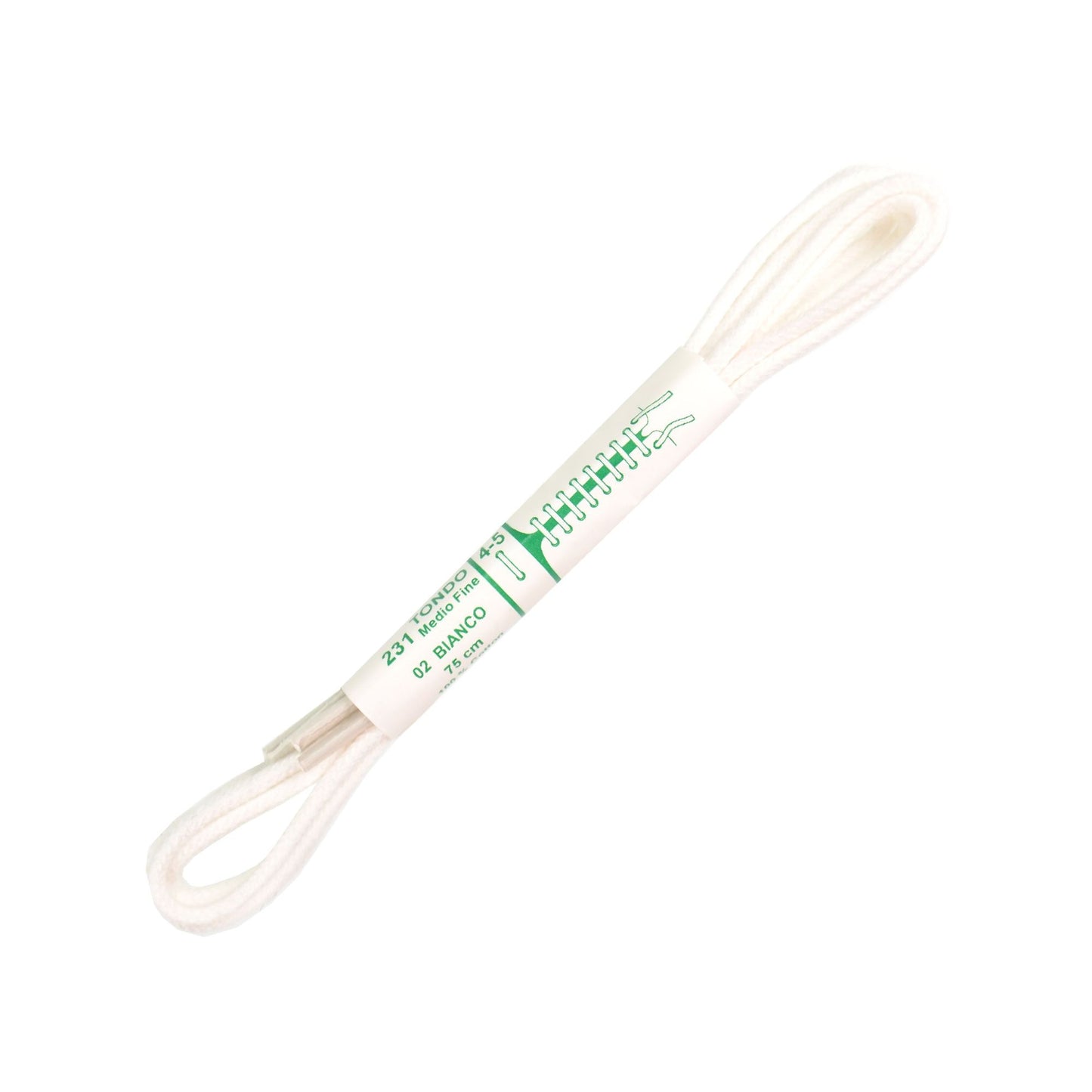 75cm Premium Round Shoe Laces - White 2.5mm