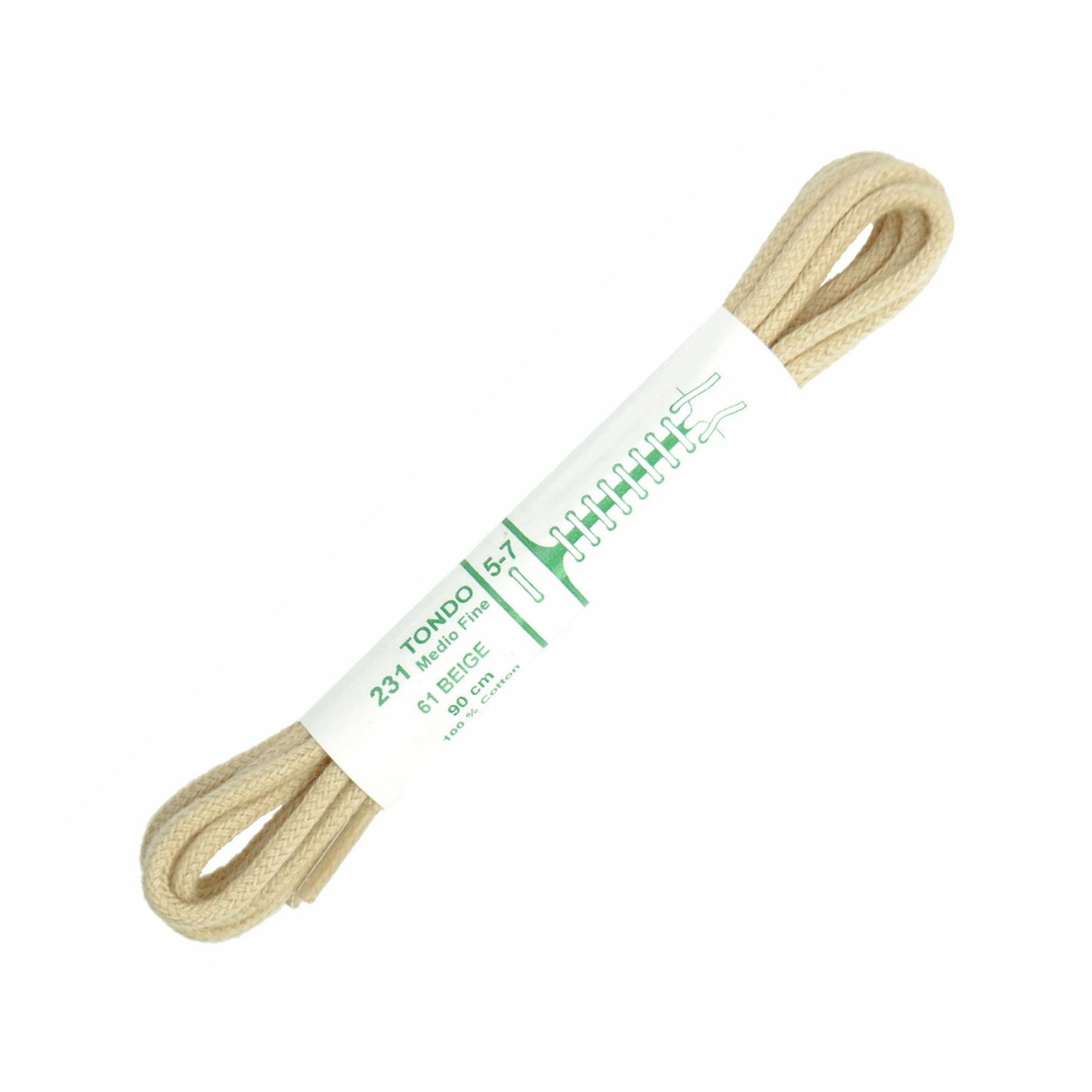 90cm Premium Round Shoe Laces - Beige 2.5mm