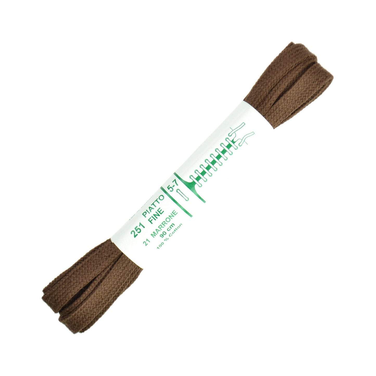 90cm Premium Flat Shoe Laces - Brown 6mm