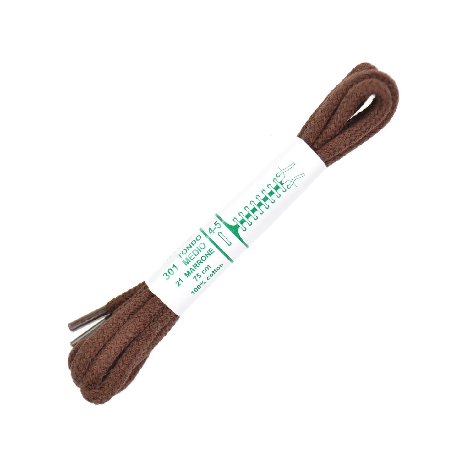 75cm Premium Cord Shoe Laces - Brown 4mm