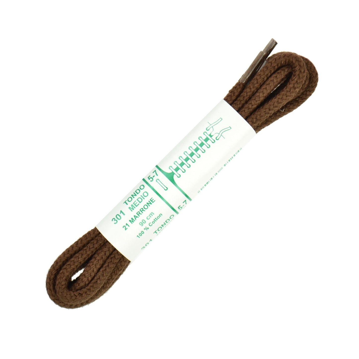 90cm Premium Cord Shoe Laces - Brown 4mm