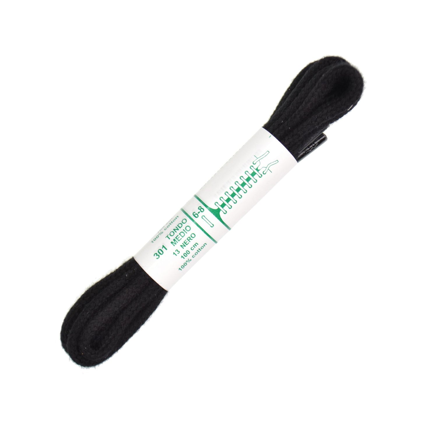 100cm Premium Cord Shoe Laces - Black 4mm