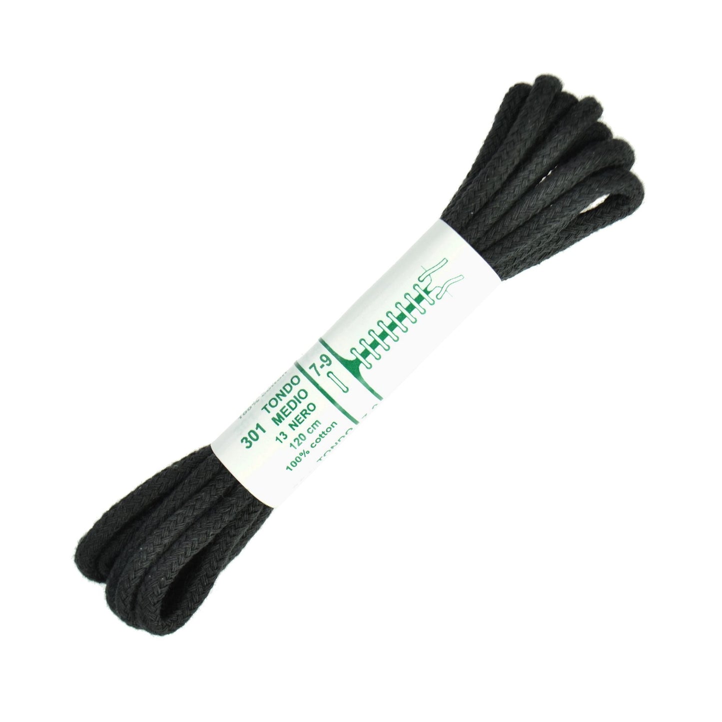 120cm Premium Cord Shoe Laces - Black 4mm