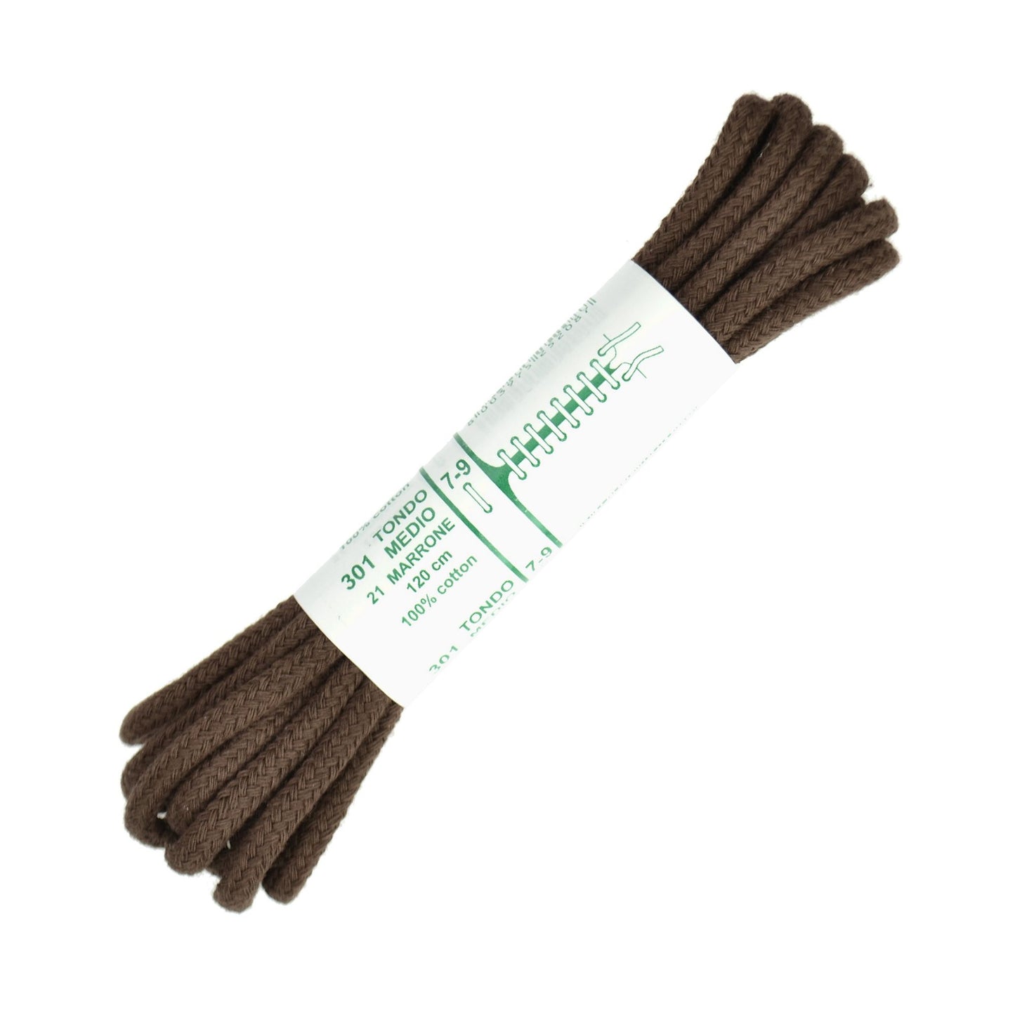 120cm Premium Cord Shoe Laces - Brown 4mm