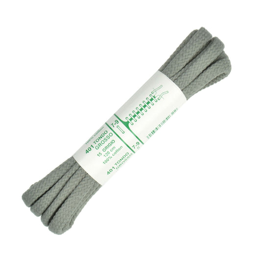 120cm Premium Cord Shoe Laces - Grey 6mm