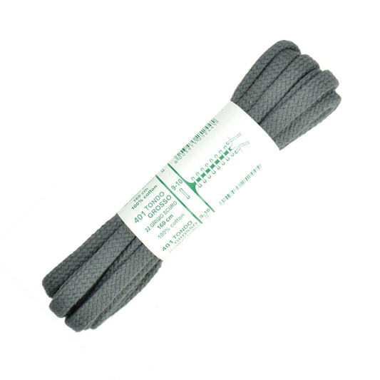 160cm Premium Cord Shoe Laces - Dark Grey 6mm