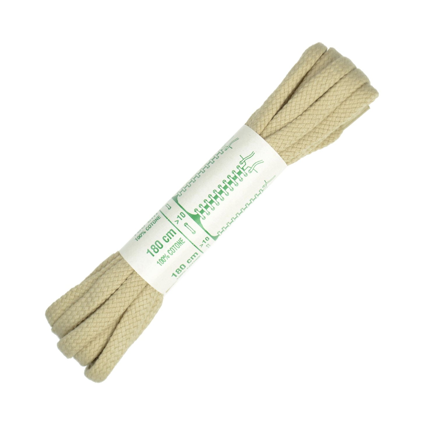 180cm Premium Cord Shoe Laces - Beige 6mm