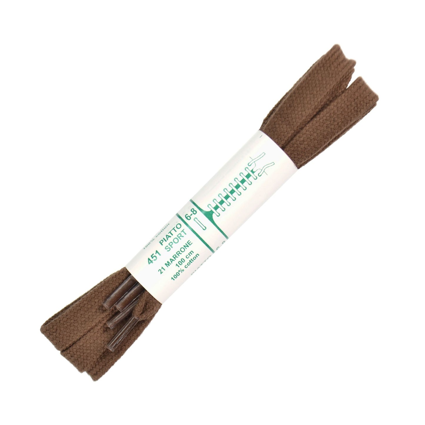 100cm Premium Flat Shoe Laces - Brown 8mm