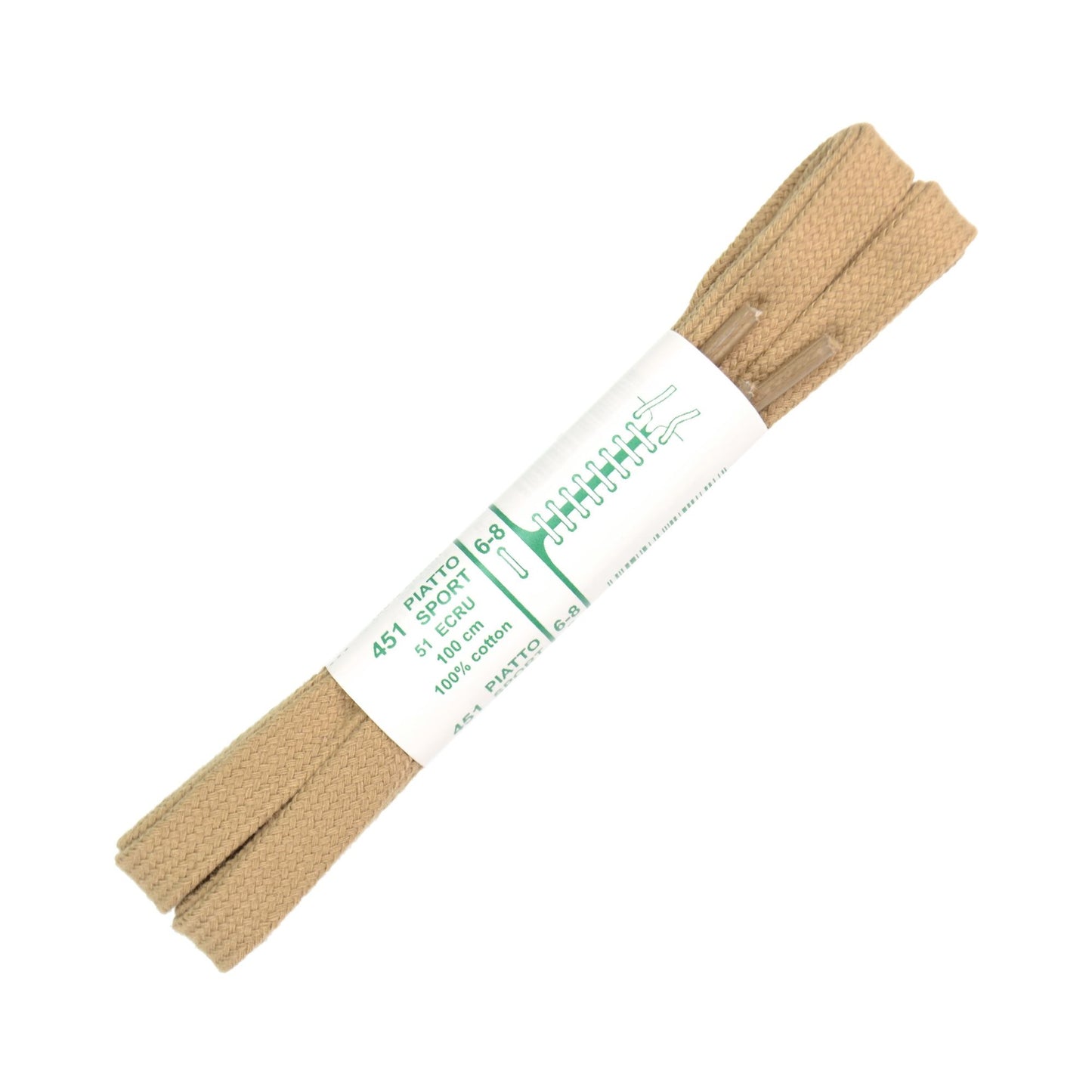 100cm Premium Flat Shoe Laces - Taupe 8mm