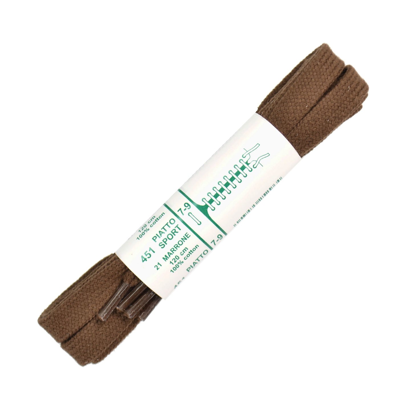 120cm Premium Flat Shoe Laces - Brown 8mm