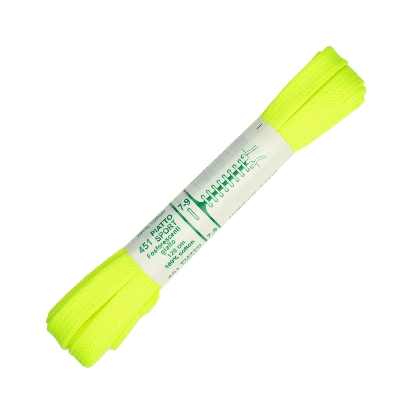 120cm Premium Flat Shoe Laces - Fluorescent Yellow 8mm