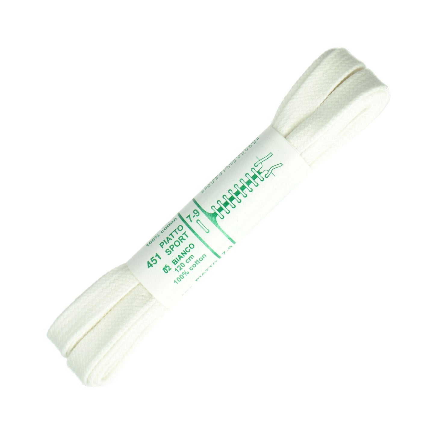 120cm Premium Flat Shoe Laces - White 8mm